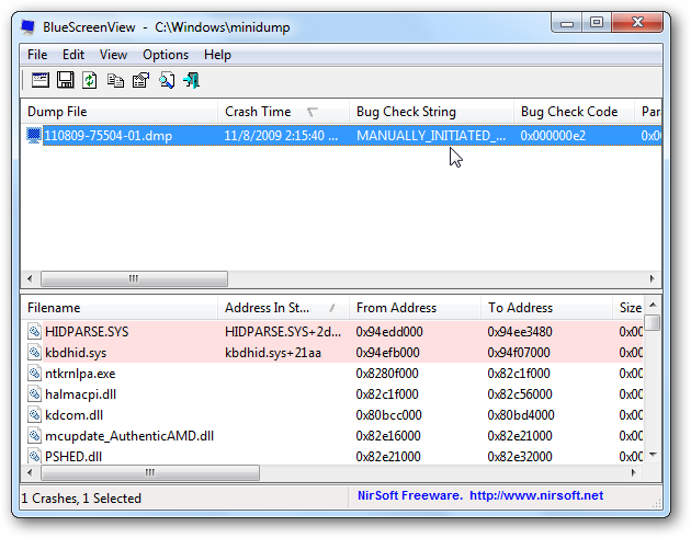 Help Troubleshoot the Blue Screen of Death with BlueScreenView