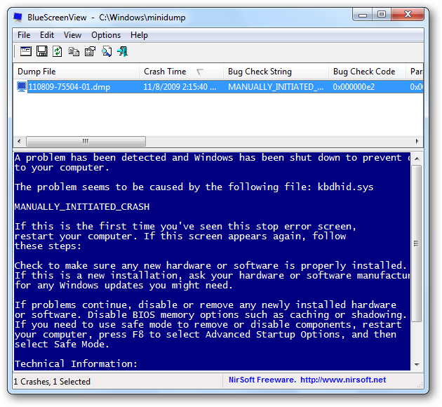 Blue Screen Command Help Troubleshoot the Blue Screen of Death with BlueScreenView