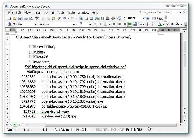 Print Out or Export Directory Lists to MS Word & Excel