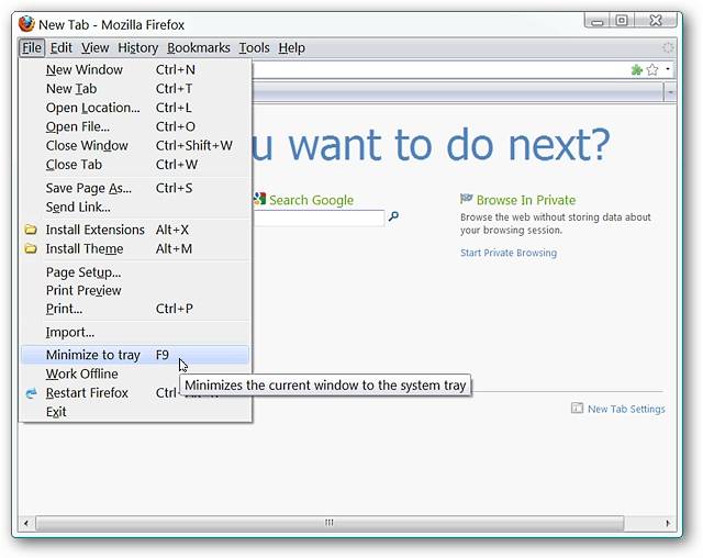 Minimize Firefox to the System Tray the Easy Way