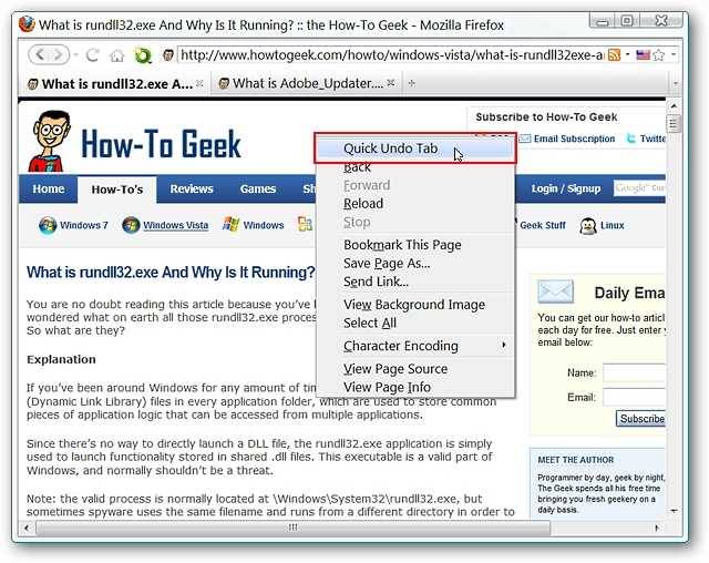 Quick Firefox Functionality Tweaks: Undo Close Tab & Resize Text
