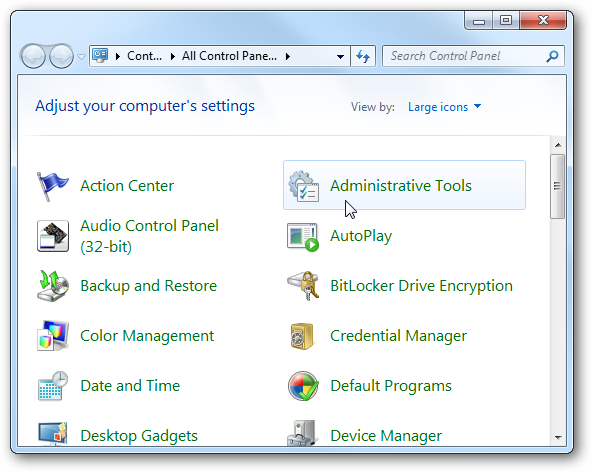 How To Add Administrative Tools to Start Menu in Windows 7