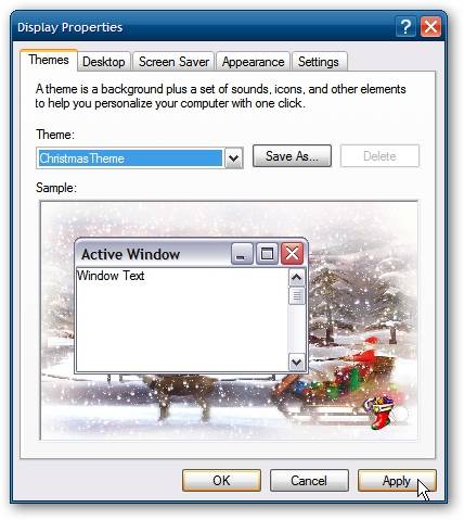 Dress Up Your XP Computer for the Holiday with ChristmasTheme