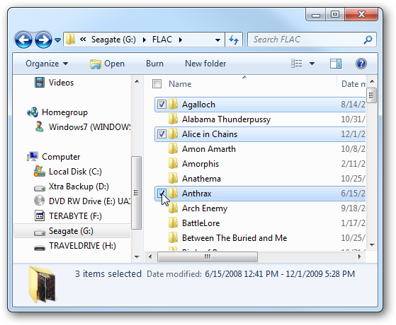 How To Enable Check Boxes for Items In Windows 7