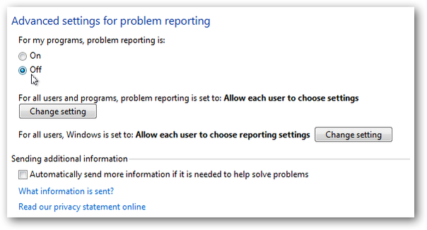 Windows Checking Solution Problem Disable the
