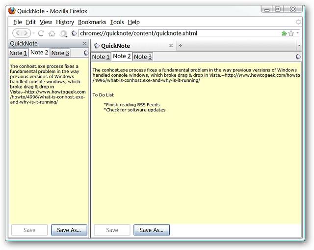 Add a QuickNote Function to Firefox