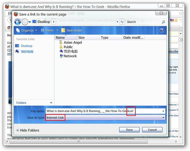 Save Webpage Links & URLs as Files in Firefox