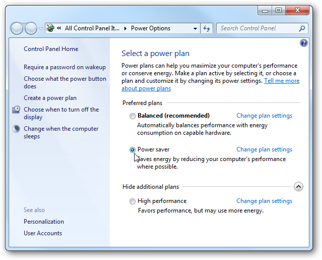 Learning Windows 7: Manage Power Settings
