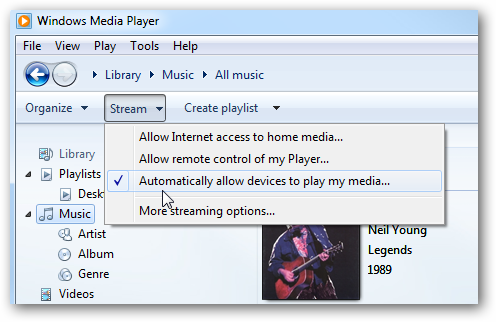 Window 8 Stream Share and Stream Digital Media Between Windows 7 Machines On Your Home ...