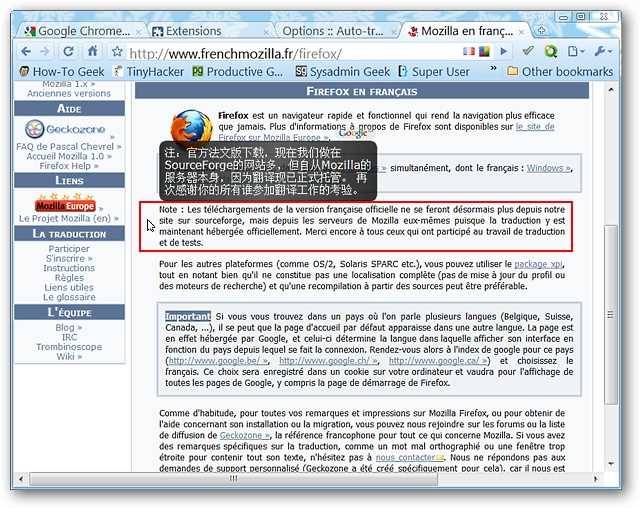 Auto Translate Text in Google Chrome