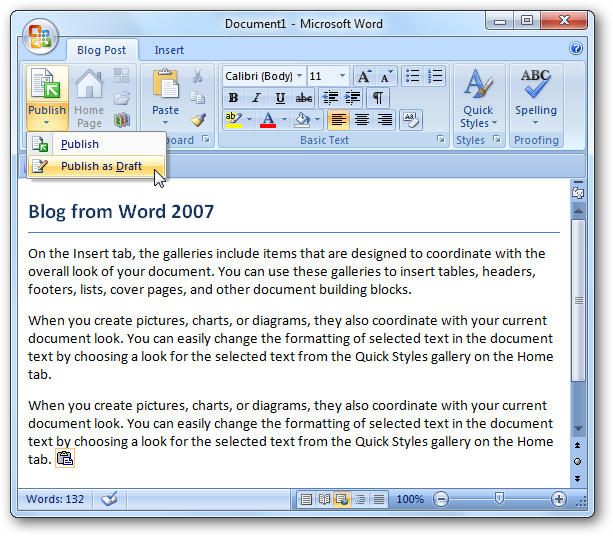 How To Create and Publish Blog Posts in Word 2010 & 2007