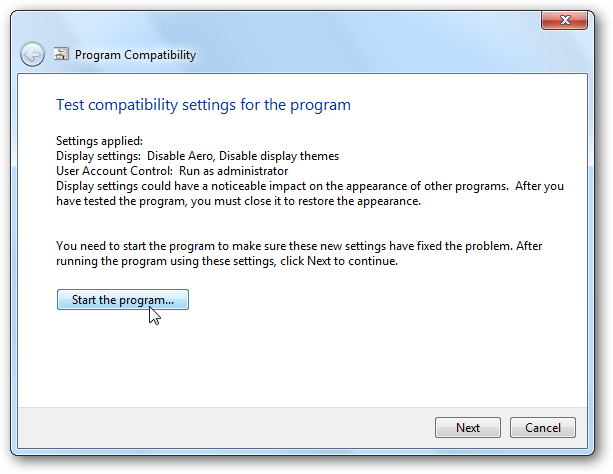 Using Program Compatibility Mode in Windows 7