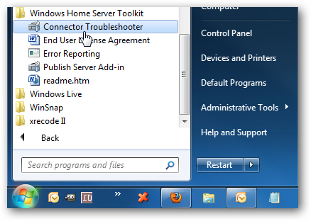 Troubleshoot Connection Issues with Windows Home Server Toolkit