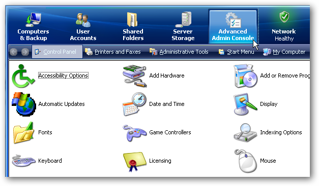 Get Extended Access to Windows Home Server with Advanced Admin Console