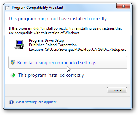 Program Compatibility Assistant Disable Using Program Compatibility Mode in Windows 7