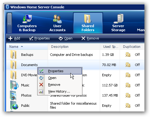 How to Add and Manage Shared Folders on Windows Home Server
