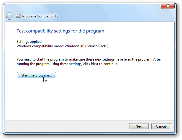 Using Program Compatibility Mode in Windows 7