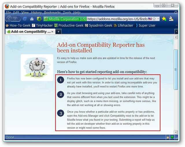 Test and Report Add-on Compatibility in Firefox