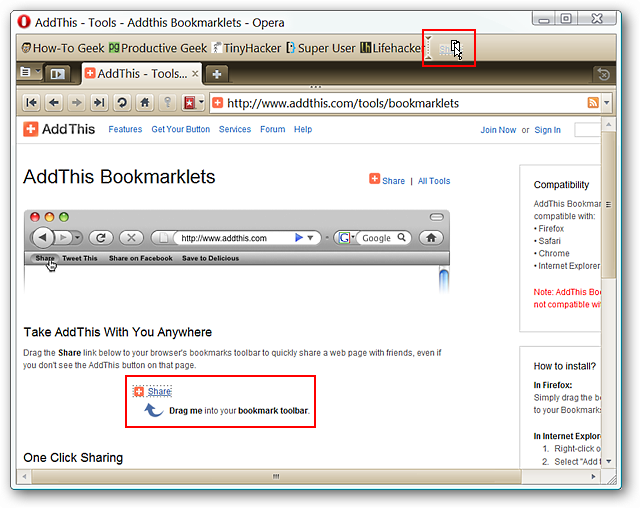 Share Your Favorite Webpages with the AddThis Bookmarklet