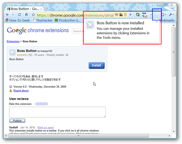 Add a Stealth Mode Boss Button to Google Chrome