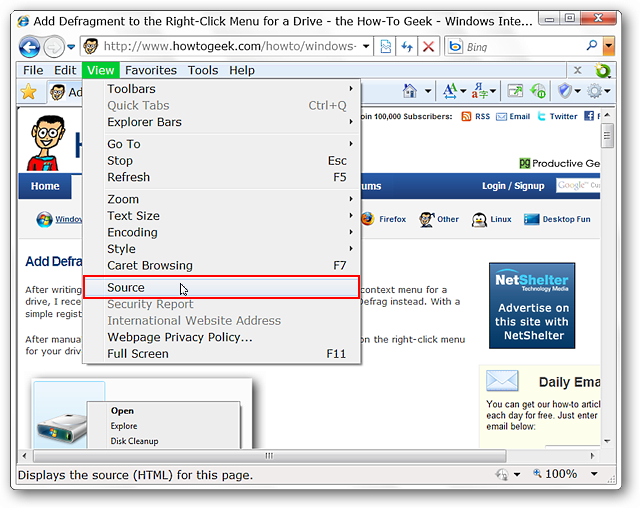 Internet Exploder Text Choose the Text Editor Used to View Source Code in Internet Explorer