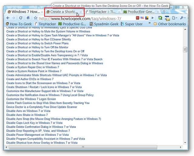 Modify Tab Ordering in Google Chrome