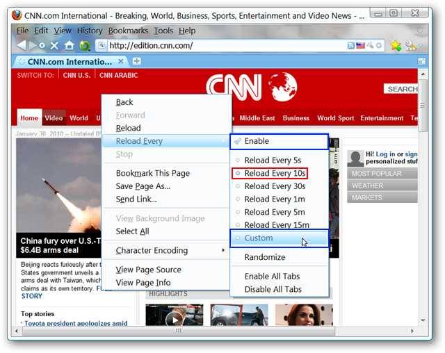 Set Up Automatic Timed Page Reloading on Your Webpages in Firefox