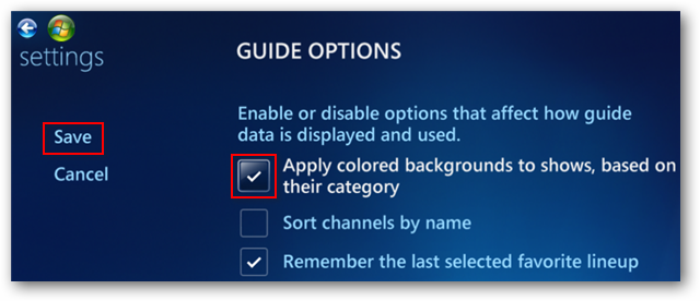 Add Color Coding to Windows 7 Media Center Program Guide