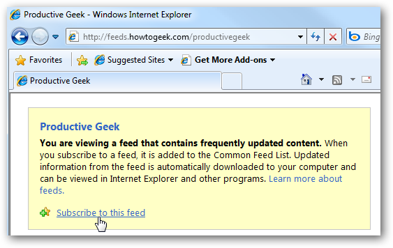 Windows Line Feed Access Your favorite RSS Feeds in Windows Media Center