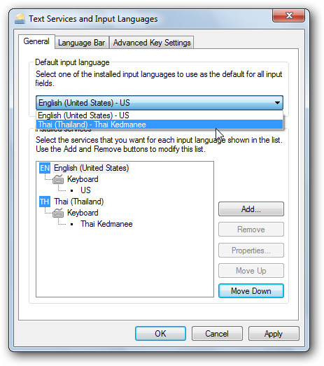 Add keyboard languages to XP, Vista, and Windows 7