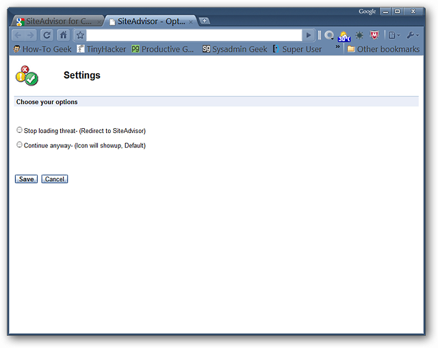 Siteadvisor Computer Add SiteAdvisor to Google Chrome