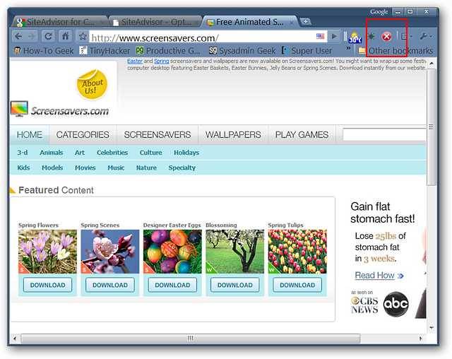 Add SiteAdvisor to Google Chrome