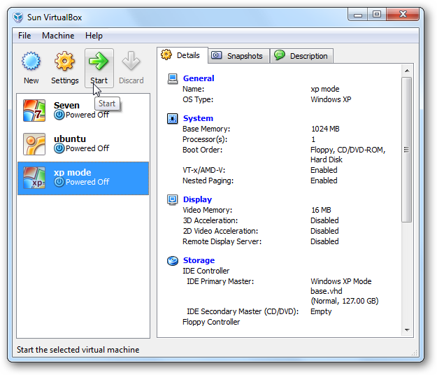 How To Run XP Mode in VirtualBox on Windows 7 (sort of)
