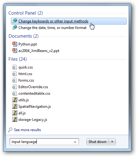 Add keyboard languages to XP, Vista, and Windows 7
