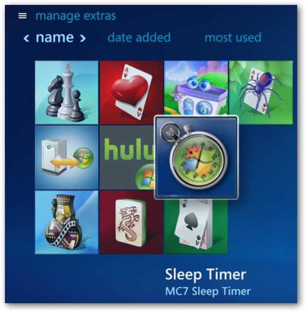 Add a Sleep Timer to Windows 7 Media Center