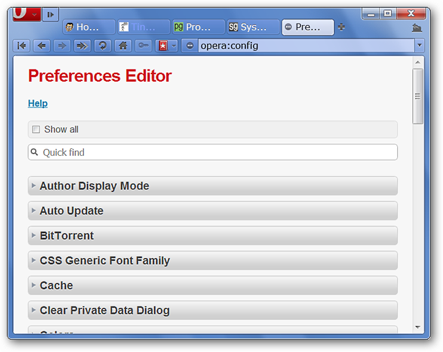 Disable Opera Thumbnail Previews on Windows 7 Taskbar