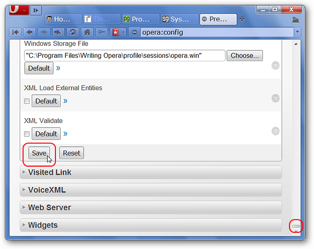 Disable Opera Thumbnail Previews on Windows 7 Taskbar