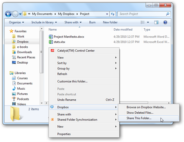 User Guide to Dropbox Shared Folders
