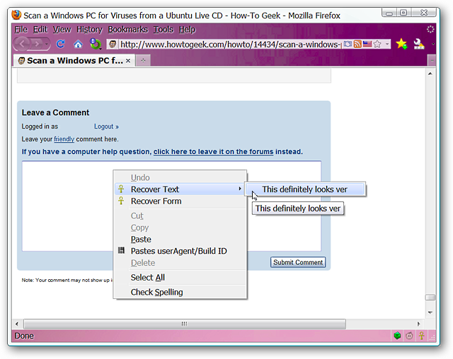 Recover Lost Form Data in Firefox