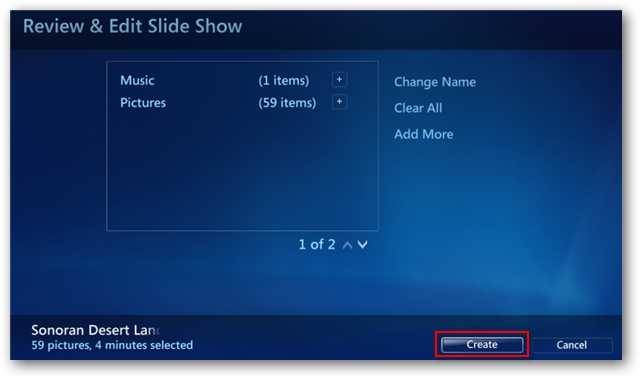 Create a Slide Show in Windows 7 Media Center