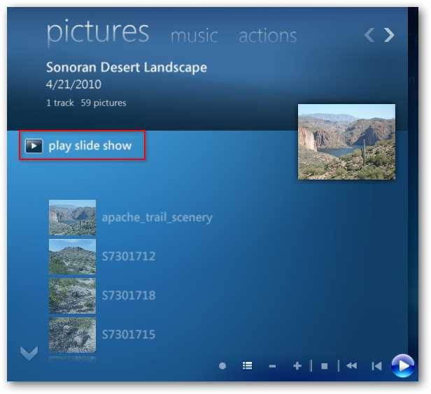 Create a Slide Show in Windows 7 Media Center