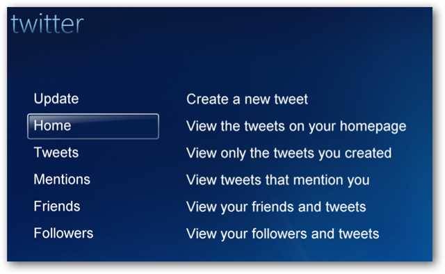 Use Twitter in Windows Media Center with TwitterMCE