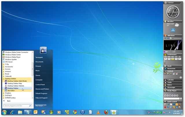 Add the Vista Style Sidebar Back to Windows 7