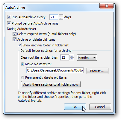 How to Manage AutoArchive in Outlook 2010