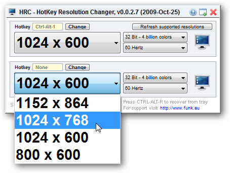 Change Desktop Resolution With a Keyboard Shortcut