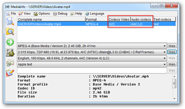 Indentify Codecs & Technical Information About Video Files