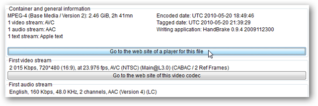 Indentify Codecs & Technical Information About Video Files