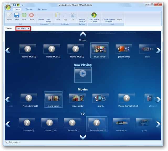 Customize the Windows Media Center Start Menu with Media Center Studio