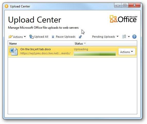 Stop Office 2010 Upload Center Icon from Displaying in the Taskbar