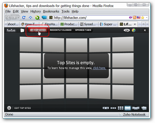 View and Flip Between Firefox Tabs in 3D